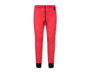Mountain Warehouse Kids Thermal Pants Made from Merino Blend - Extra Warm - Red