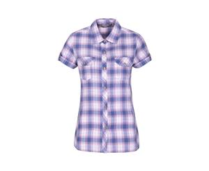 Mountain Warehouse Womens Lightweight Shirt 100% Cotton Made of Natural Fibres - Purple