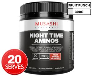 Musashi Night Time Aminos Powder Fruit Punch 300g