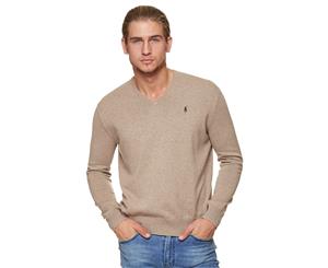 Polo Ralph Lauren Men's Pima V-Neck Sweater - Natural