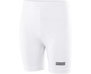 Rhino Boys Lightweight Quick Drying Sporty Baselayer Shorts - White