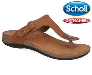 Scholl Women's Derwent Orthaheel Sandals - Brown