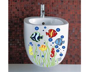 Sea World Decals Toilet Sticker (Size 30cm x 20cm)