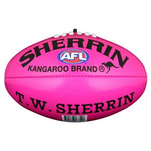 Sherrin Soft Touch Youth Australian Rules Ball Pink 10in