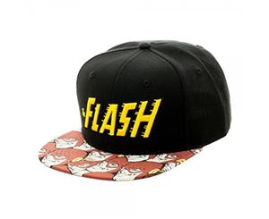 The Flash Logo Snapback Cap Black