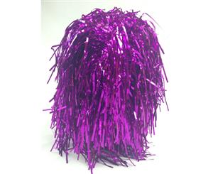 Tinsel Metallic Wig 70s 50s 20s Costume Men's Women's Unisex Disco Fancy Dress Up - Purple - Purple