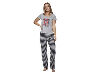 Tommy Hilfiger Women's Pyjama Set - Heather Grey/Navy/Red