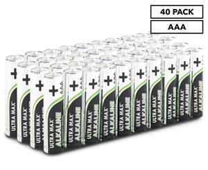 Ultra Max AAA Alkaline Batteries 40-Pack