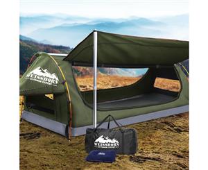 Weisshorn King Single Swag Camping Swags Canvas Free Standing Dome Tent Bag