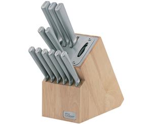 Wiltshire Staysharp Stainless steel 12 piece premium knife block set w/ sharpener