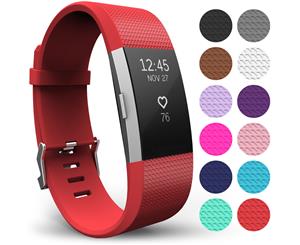 Yousave Fitbit Charge 2 Strap Single (Large) - Red