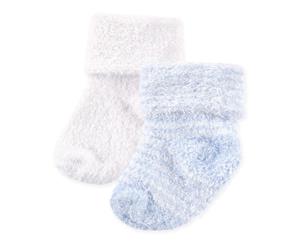 2 Pack of Baby Boy Chenille Socks (0-6 Mths) By Luvable Friends