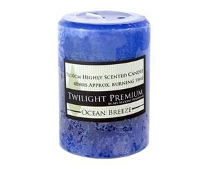 48 Hour Twilight Scented Candle 7x10cm Ocean Breeze Premium Range - Blue