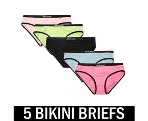 5 Mix Colour Pack Frank and Beans Underwear Womens Bikini Brief S M L XL XXL
