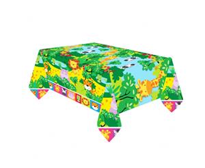 Amscan Jungle Friends Plastic Tablecover (Multicoloured) - SG12818