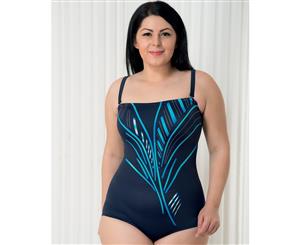 Aqua Perla - Womens - Saint Tropez - Blue- One Piece Swimwear - Plus size