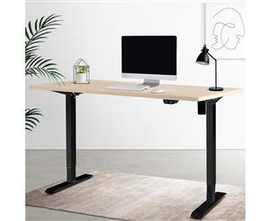 Artiss Standing Desk Sit Stand Table Riser Height Adjustable Motorised Electric Computer Laptop Table Home Office 100cm Desktop Black Frame Roskos I