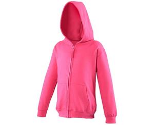 Awdis Kids Unisex Hooded Sweatshirt / Hoodie / Zoodie (Hot Pink) - RW192