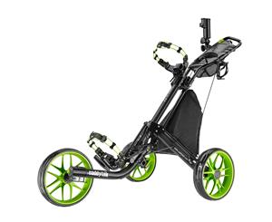CaddyTek CaddyLite EZ-Fold Pro 3 Wheel Golf Buggy / Push Cart - Lime
