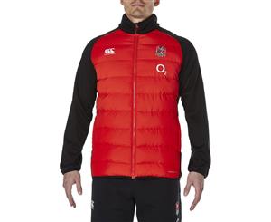 Canterbury Clothing Mens England Thermoreg Lightweight Hybrid Jacket - Fiery Red