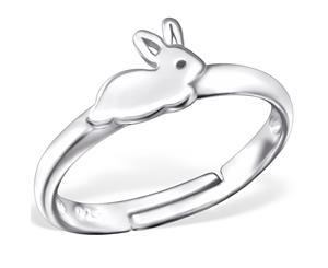 Childrens Sterling Silver Rabbit Ring