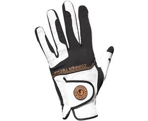 Copper Tech All Weather Golf Glove - White/Black
