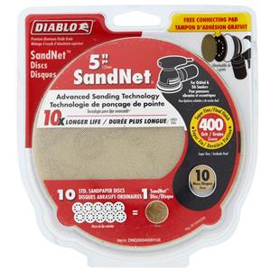 Diablo 125mm 400 Grit Orbital SandNet Discs - 10 Pack