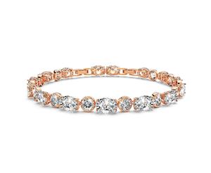 Empire Sparkling Zirconia Bracelet|Rose Gold/Clear