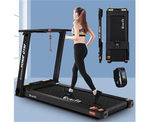 Everfit Electric Treadmill M6-BK 420mm Belt 12kmh Fully Foldable Home Gym Exercise Running Machine Fitness Equipment Compact Black