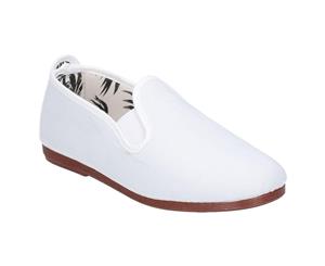 Flossy Crack Junior Girls Slip On Leather Shoe (White) - FS6234