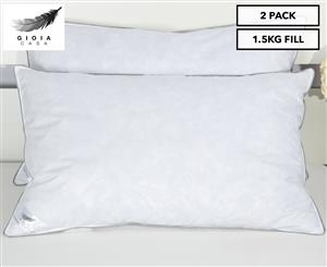 Gioia Casa 1.5kg Fill Duck Feather Pillow Twin Pack