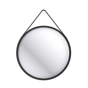 Home Design 60cm Round Hanging Mirror - Black