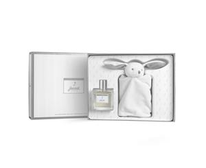 Jacadi Paris - Baby Shower Gift Set - with Blankie and Alcohol-Free Scented Water - Hypoallergenic - Grey - 100 ml