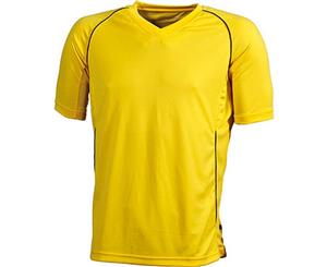 James And Nicholson Childrens/Kids Team Shirt (Yellow/Black) - FU609
