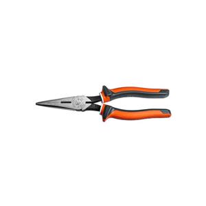 Klein 8inch Insulated Heavy-Duty Long-Nose Pliers Side-Cutting