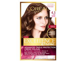 L'Oral Paris Excellence Permanent Hair Colour - 4.3 Dark Golden Brown