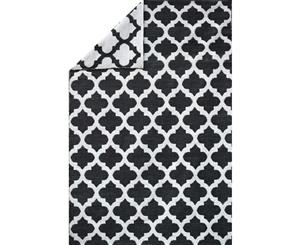 Moroccan Trellis Black and White - Handcrafted Luxury Premium Outdoor Rug 120x180cm