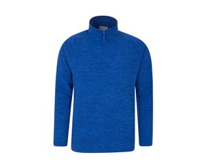 Mountain Warehouse Mens Micro Fleece Top Lightweight Sweater Jumper Pullover - Cobalt
