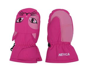 No Fear Kids Animal Mitten - Pink Lightweight Strap Warm Insulation Print - Pink