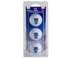Official AFL Geelong Cats Pack Of 3 Golf Balls White