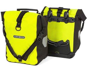 Ortlieb 25L SportRoller High Visibility Pannier Bags pair Neon Yellow/Blk Reflex