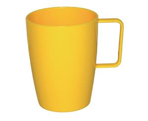 Pack of 12 Kristallon Polycarbonate Handled Cups Yellow 284ml