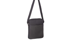 Pierre Cardin Italian Leather Cross-Body Tablet Bag - Black