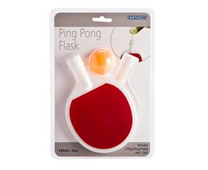 Ping Pong Flask Set Alcohol Drinking Bar Party Kitchen Gift Novelty Tennis