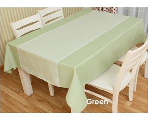 Rectangle Tablecloth Dining Party Picnic Table Cloth Cover 150x230cm Stripe Green