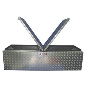 Rhino 1760 x 520 x 480mm Aluminium Gull Wing Checkerplate Tool Box