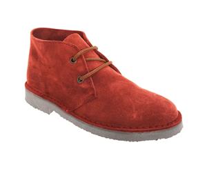 Roamers Mens Real Suede Unlined Desert Boots (Red) - DF111