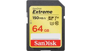 SanDisk Extreme 64GB 150MB/s SDXC UHS-I Memory Card