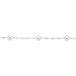 Silver Rope & Ball Anklet