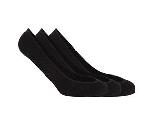 Soho Collection Womens Footsies With Gel Heel Grip (Pack Of 3) (Black) - T159